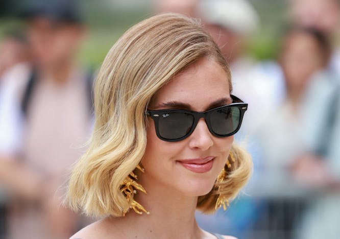 paris sunglasses blonde person formal wear dress evening dress adult female woman face