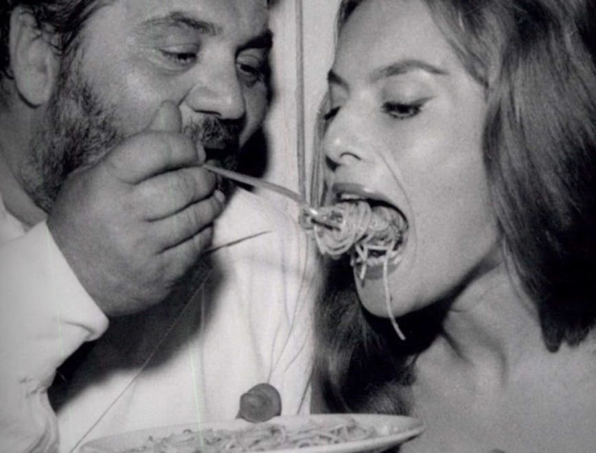 adult male man person eating food smoke pipe female woman face