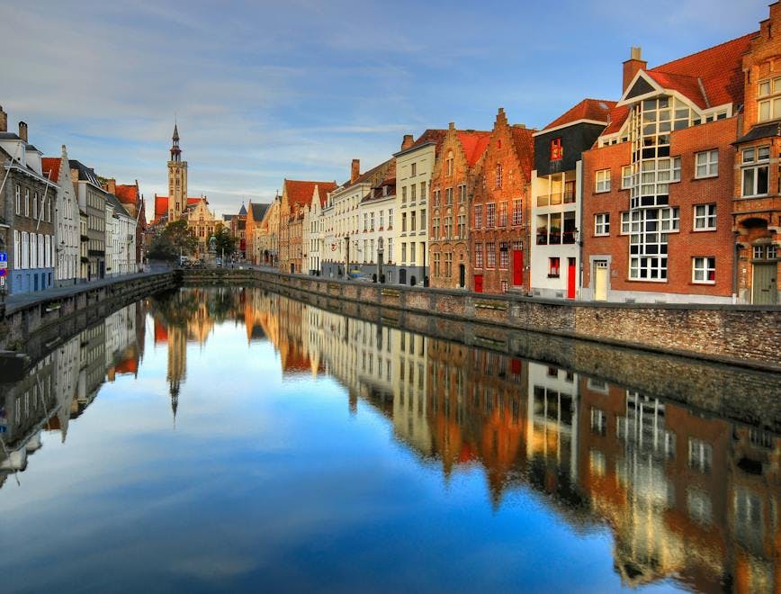 bruges castle architecture building fort water outdoors moat ditch canal