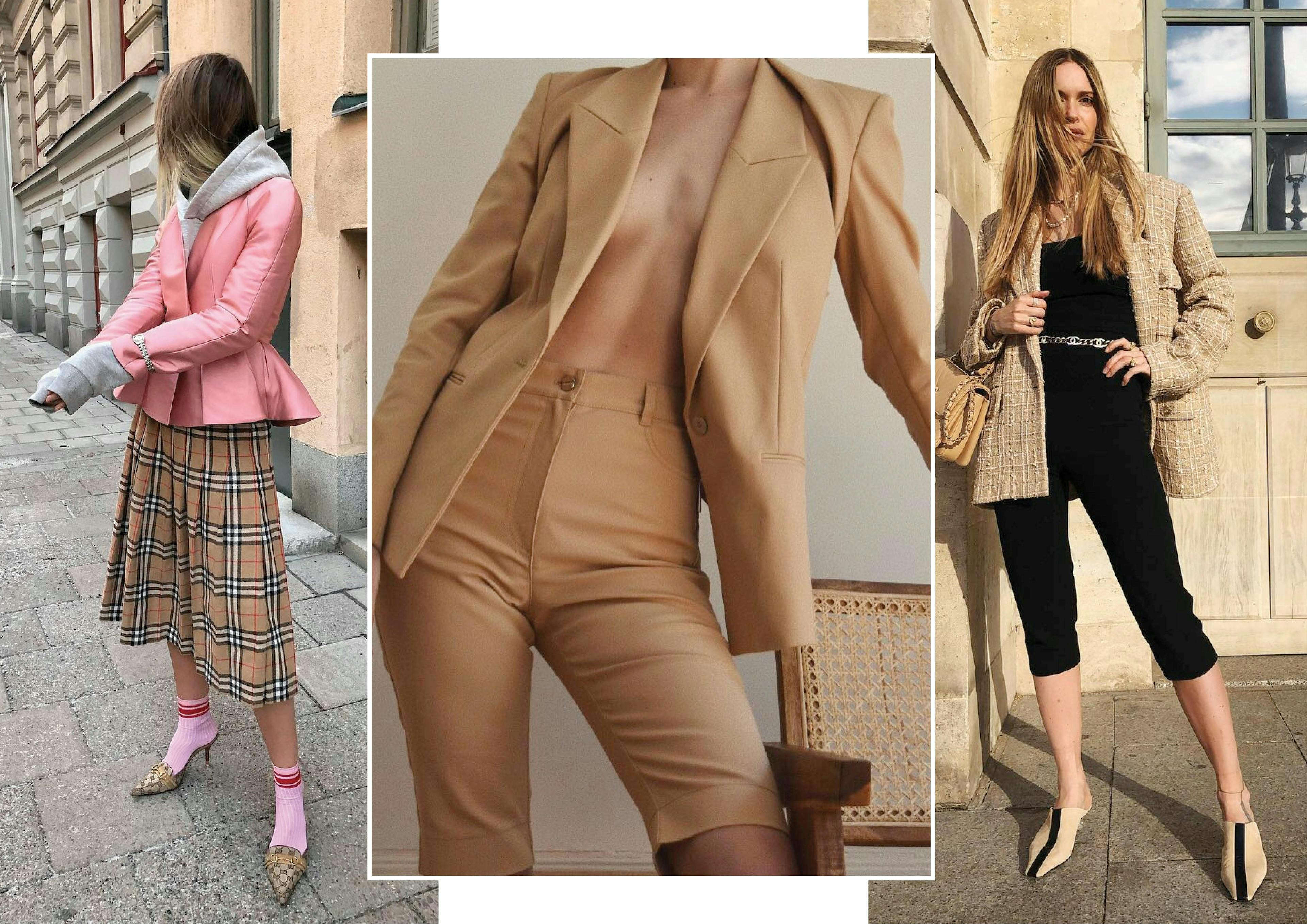 clothing apparel person jacket coat female blazer overcoat skirt woman