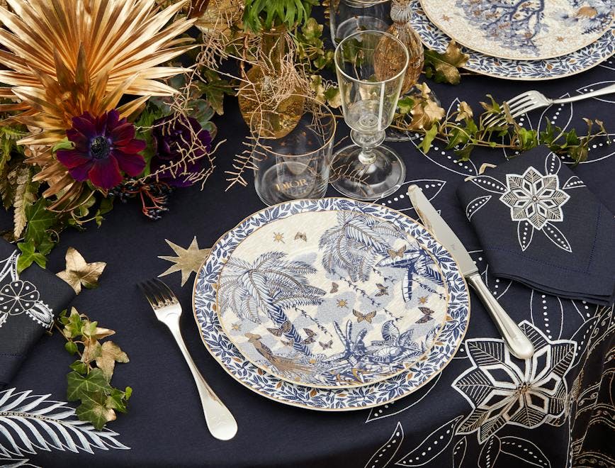 fork cutlery glass goblet porcelain art pottery furniture table