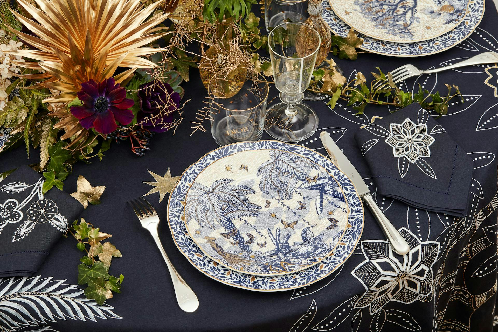 fork cutlery glass goblet porcelain art pottery furniture table