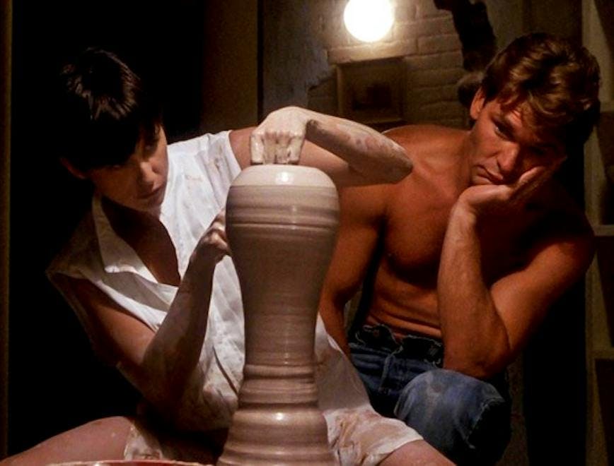 pottery person human vase jar