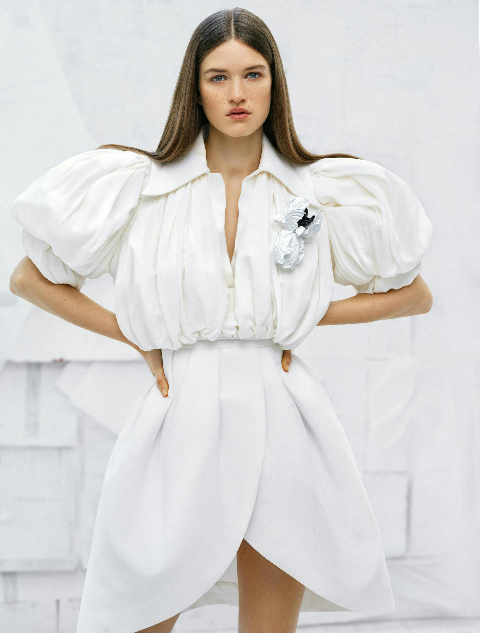 clothing apparel blouse sleeve dress person human robe fashion long sleeve