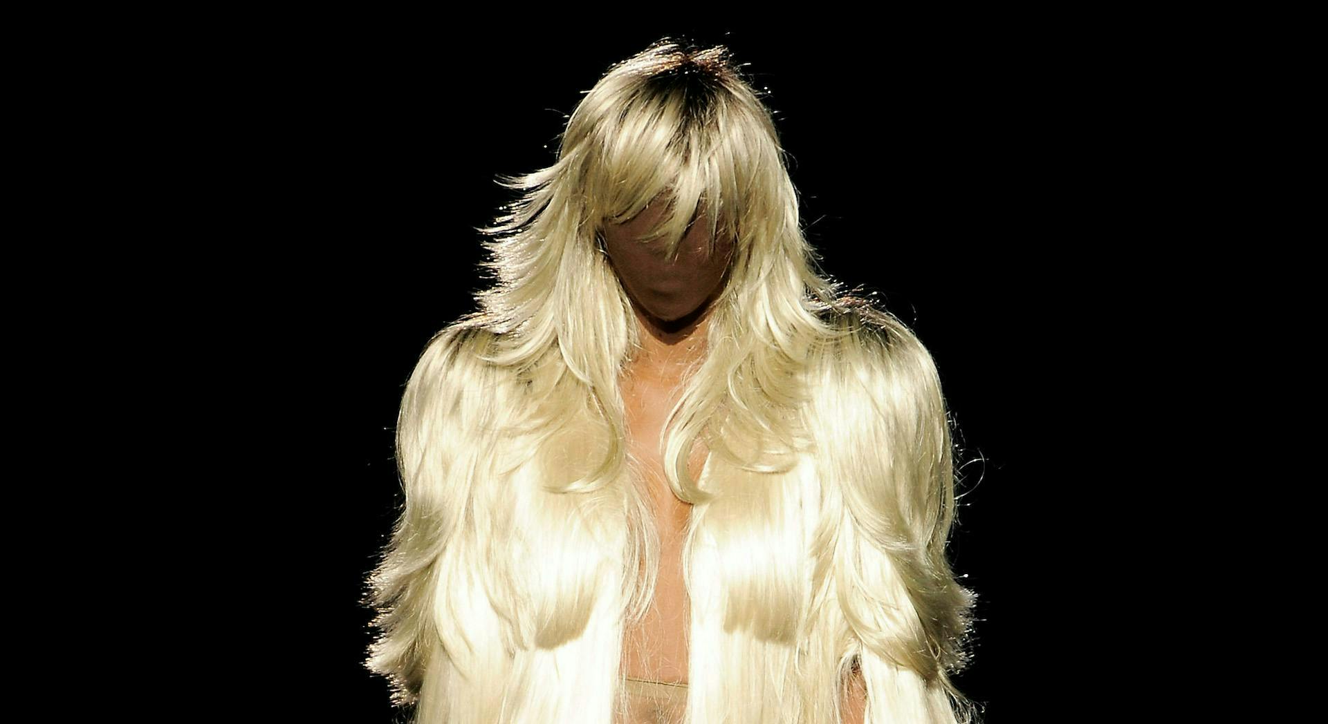catwalk,maison martin margiela paris person human hair fur