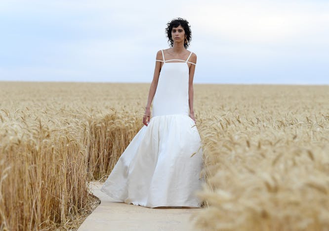 paris clothing apparel person human wedding gown gown robe fashion wedding female