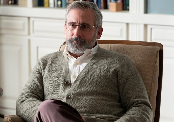 person man adult male face head sweater knitwear glasses beard