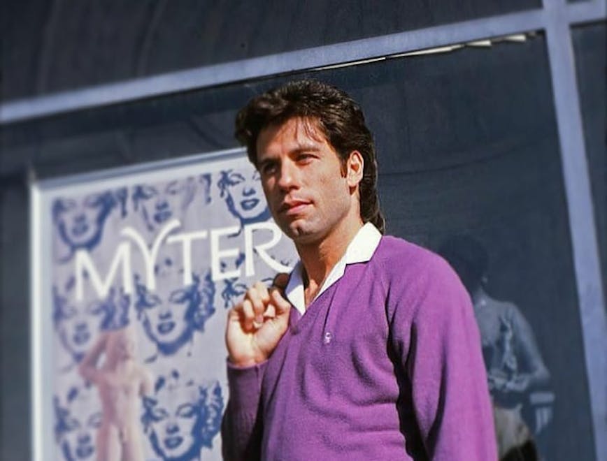 1970s : De "Welcome Back, Kotter" (1975-1979) à "Saturday Night Fever" (1977) en passant par "Grease" (1978), les cheveux en brosse et le sourire séduisant de John Travolta ont fait de lui l'incarnation de l'expression "grand, brun et beau".