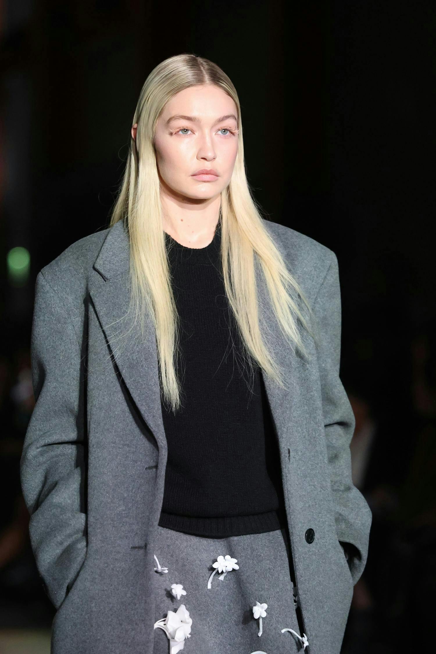 milan blonde person coat adult female woman fashion long sleeve jacket formal wear
