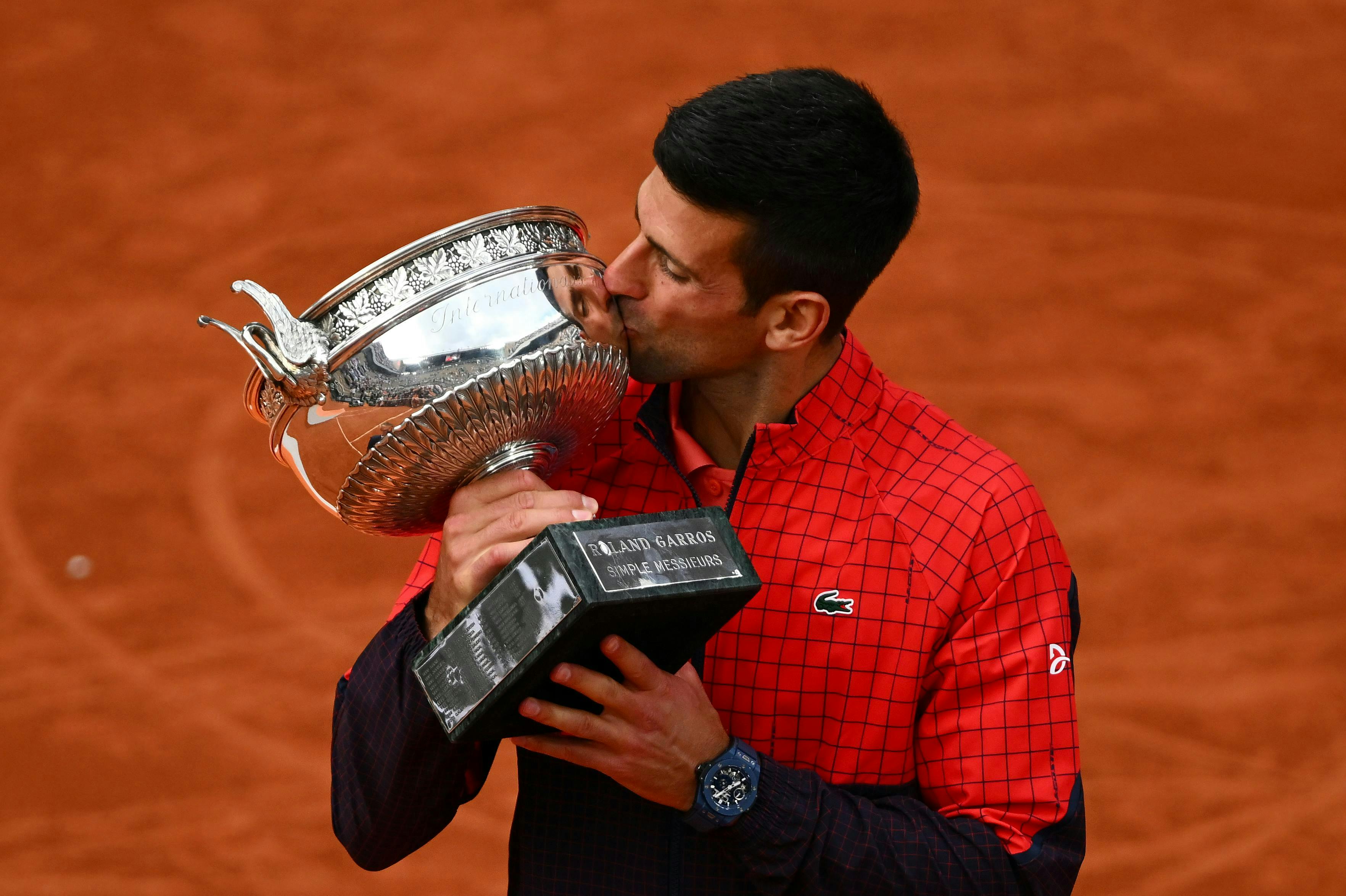 Novak Djokovic en Lacoste à Roland-Garros.