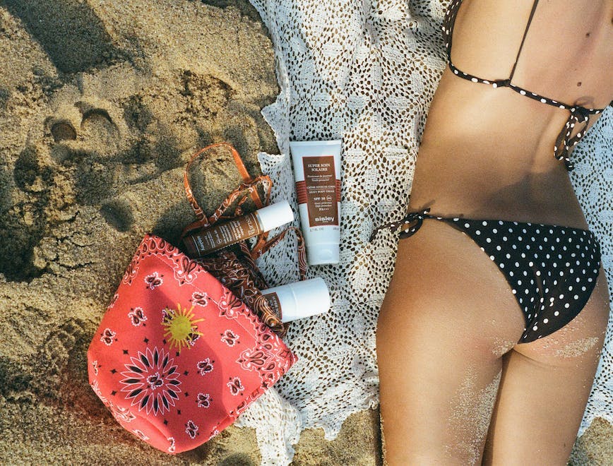 swimwear accessories handbag bottle purse adult female person woman bikini