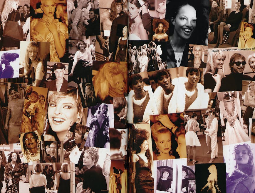 Des mannequins photographiés en backstage pour un numéro de 1994 de "L'OFFICIEL".
