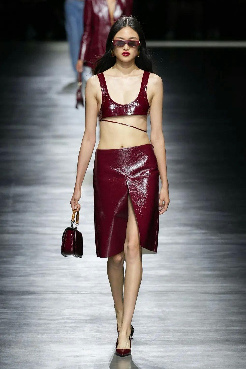 fashion adult female person woman accessories bag handbag clothing skirt
