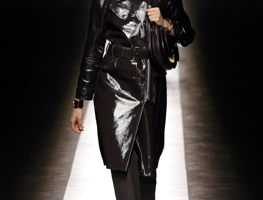 milan clothing coat fashion adult female person woman long sleeve jacket face