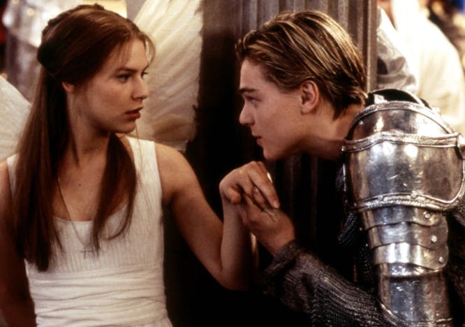 Claire Danes et Leonardo DiCaprio dans le film "Roméo + Juliette" (1996).