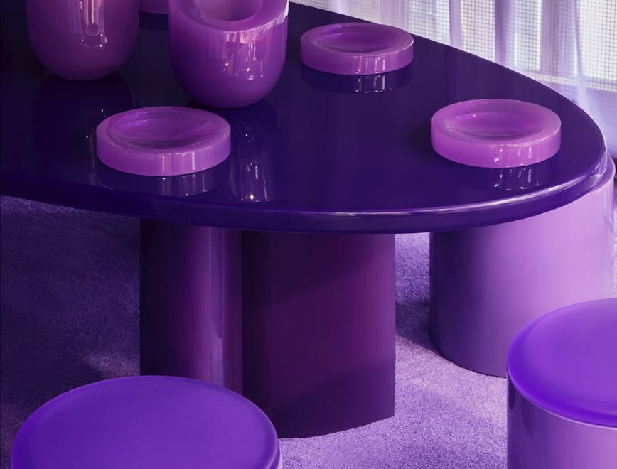 furniture table purple tabletop